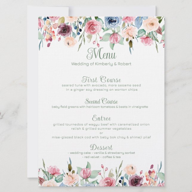 Invitation Bordure colorée de fleurs printanières (Devant)