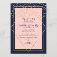 Bordure Confetti en or rose Marine Bachelorte