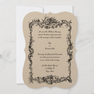Invitation Bordure de rococo baroque antique