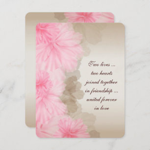 Invitation Bordure florale rose souple