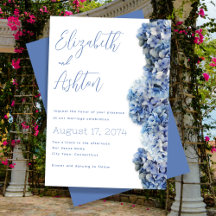 Bordure latérale florale de mariage Blue Bliss