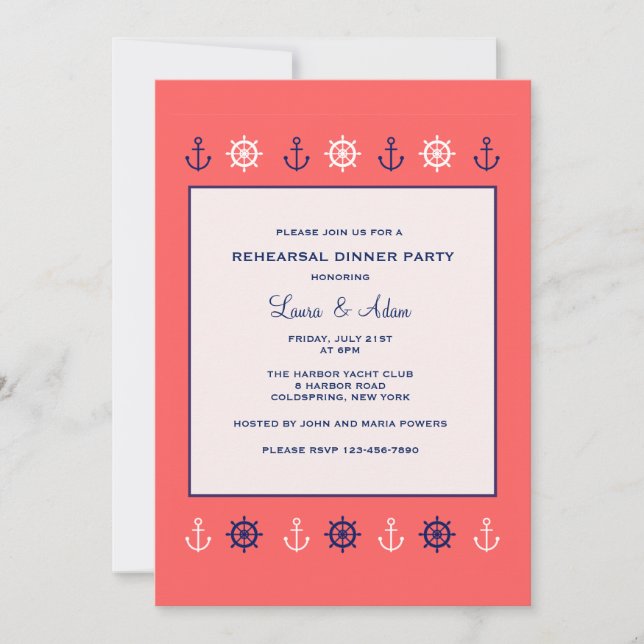 Invitation Bordure Naution (Devant)