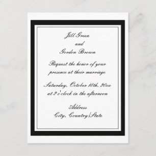 Invitation Bordure noire classique