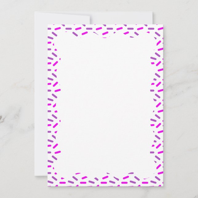 Invitation Bordure ondulée personnalisée vierge avec paillett (Devant)