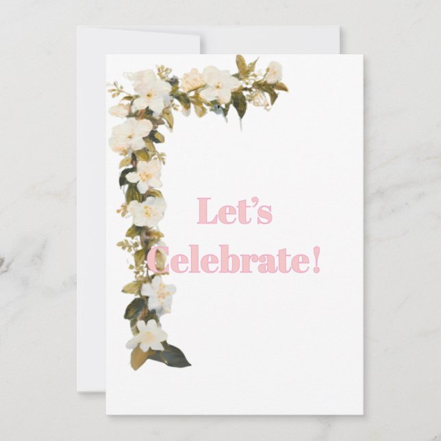 Invitation Bordure simple de partie florale (Devant)