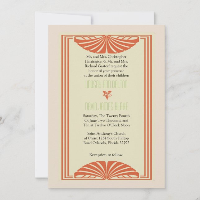 Invitation Bordure Vintage 5x7 (Devant)