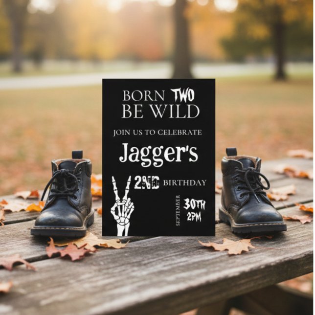 Invitation born TWO be wild. 2nd birthday invite (Créateur téléchargé)