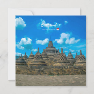 Invitation Borobudur, Indonésie - Temple bouddhiste ancien