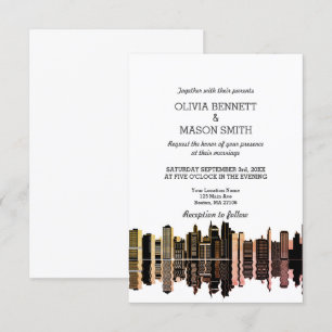 Invitation Boston Ma Skyline Cityscape