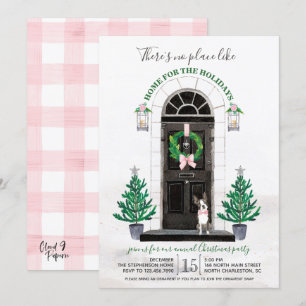 Invitation Boston Terrier Dog fête de Noël