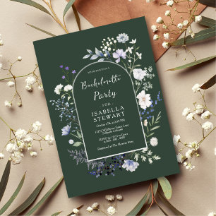 Invitation Botanique Aquarelle Fleur sauvage Bachelorette Par