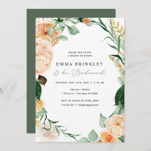 Invitation Botanique Boho Neutral Bridesservatrices Déjeuner 
