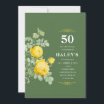 Invitation Botanique Chic Fleurs Jaunes et Vertes 50e Anniver<br><div class="desc">Carton d'invitation Botanique Chic Fleurs Jaunes et Vertes 50e Anniversaire | Cartons d'invitation Anniversaire Adulte | Invitations Elégantes 50 ans Jaune | Célébration des Cinquante ans</div>