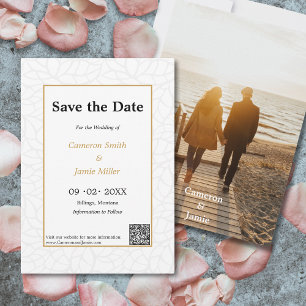 Invitation Botanique Enregistrer La Date Aztek Gold Color Acc