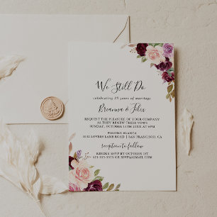 Invitation Botanique Florale Rustique Nous Continuons À Vow R