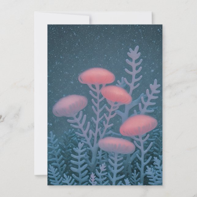 Invitation botanique lumineuse | Cartes de vacance (Devant)