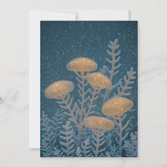 Invitation botanique lumineuse | Cartes de vacance (Devant)