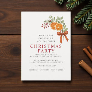 Invitation botanique pour une fête de Noël adorabl