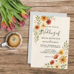 Invitation Botanique rustique fleurs d'aquarelle mariage<br><div class="desc">Faire-part de mariage botanique de fleurs botaniques rustiques. Pour un mariage de printemps,  d'été,  d'automne ou d'hiver. Vous pouvez facilement ajouter votre propre photo pour la rendre très personnelle et unique,  et ajouter votre propre texte.</div>