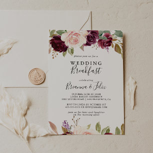 Invitation Botanique Rustique Floral Foliage Mariage Petit dé