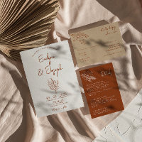 Botanique Terracotta Floral Boho Mariage unique