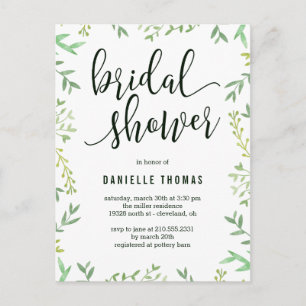 Invitation Botanique Touch Bridal Douche