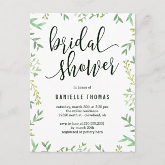 Invitation Botanique Touch Bridal Douche