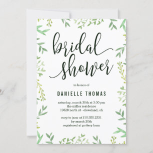 Invitation Botanique Touch Bridal Douche