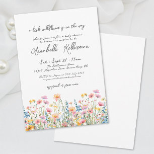 Invitation Botanique Un Baby shower Floral Un Peu Fleur sauva