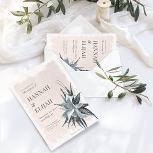 Invitation Botanique Vintage Floral Blue Rose