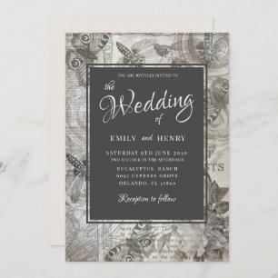 Invitation Botanique vintage Le Mariage de