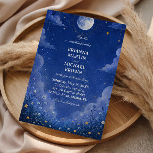 Invitation Botanique Vintage Lumineuse Céleste
