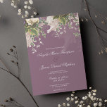 Invitation Botanique violet vert vert ivoire rose mariage flo<br><div class="desc">Botanique violet, ivoire, vert et rose mauve feuillage Faire-part de mariage floral. Ce faire-part de mariage floral chic et champêtre est parfait pour toute fille glamour classe et sophistiquée. Ce design est idéal pour un événement de fête branché et élégant. Customisez ce design avec votre propre message et des informations...</div>