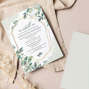 Invitation Botanique Vow Renouvellement Eucalyptus Mariage de
