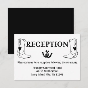 Invitation Bottes de cow-boy de réception occidentale Mariage