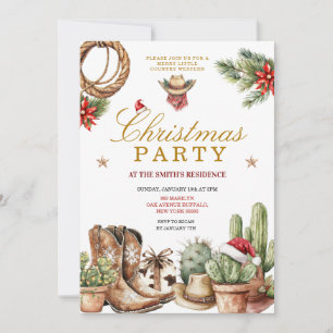 Invitation Bottes de cow-boy occidentales rustiques et vacanc