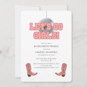 Invitation Bottes de cow-girl pour week-end de célibataire en
