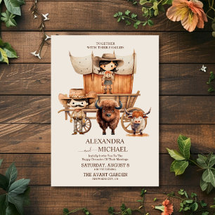 Invitation Bottes de cowboy Boho Mariage occidental