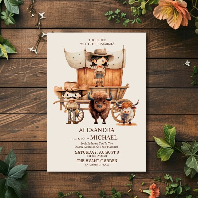 Invitation Bottes de cowboy Boho Mariage occidental (Créateur téléchargé)