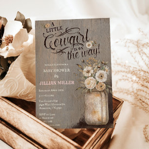 Invitation Bottes de cowgirl Baby shower sauvage Ouest