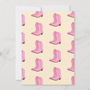 Invitation Bottes de cowgirl rose cowboy country Texas Ranch