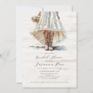 Invitation Bottes de Cowgirl Shower de Mariage
