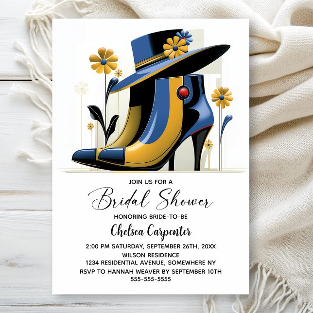 Invitation Bottes élégantes et chapeau Derby pour la douche d (Créateur téléchargé)