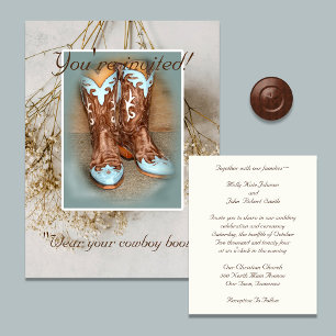 Invitation Bottes nuptiales avec le souffle du bébé