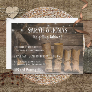 Invitation Bottes pour deux Mariage Cowboy