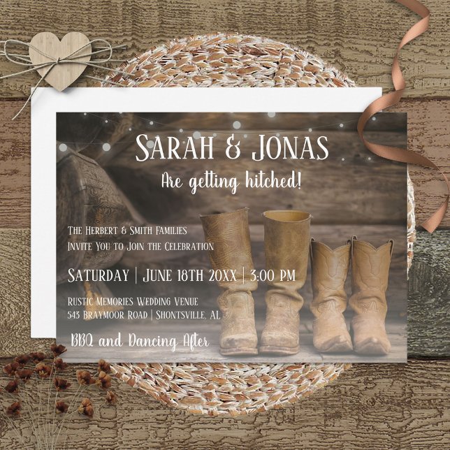Invitation Bottes pour deux Mariage Cowboy (Créateur téléchargé)