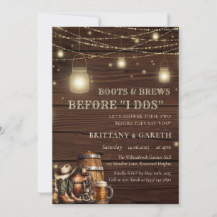 Invitation Bottes rustiques et bières artisanales avant que j