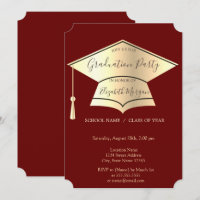 Bouchon de diplôme d'or, Graduation rouge