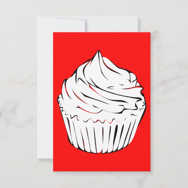 Invitation boucles de cupcakes (Devant)