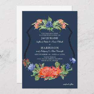 Invitation Bouclier floral Aquarelle d'été Mum Thistal